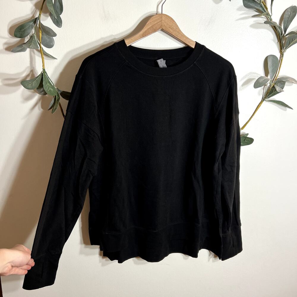 Sweaty Betty Black Side Slit Sweatshirt